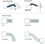 4-Inch Dryer Vent Hose 26FT, Flexible Aluminum Duct with 2 Clamps, Heavy-Duty Four Layer Protection for HVAC Ventilation and Exhaust