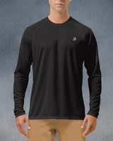 Roadbox Mens UPF 50+ UV Sun Protection Shirts Outdoor Long Sleeve SPF Rash Guard for Fishing Hiking Swimming Running