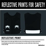 REVALI Zip Reflective Running Vests with Hydration Bottle, Adjustable Waistband & Breathable Material, Chest Pack Gear Phone Holder for Men & Women