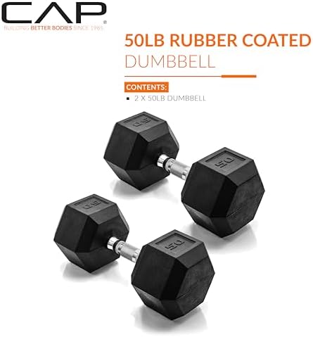 CAP Barbell Coated Dumbbell Weight | Multiple Options Pairs & Sets