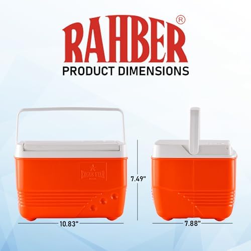 Insulated Ice Cooler Portable Ice Box Hard Heavy Duty Small Ice Chest for Camping, Tailgating, Beach, Picnic, Groceries