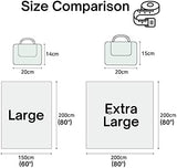 ESLA Cute Gingham Picnic Blanket, Waterproof Foldable, in Large 80x60in and Extra Large 80x80in, Portable Compact Beach Blanket, Oversized XL Outdoor Mat, Tan Gingham