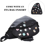 Oxford Ita Bag Kawaii Pin Display Chest Pack Single Shoulder Bag Sport Backpack Hiking Daypack, Medium