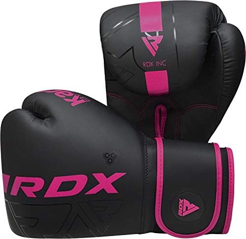 RDX Boxing Gloves, Pro Training Sparring, Maya Hide Leather, Muay Thai MMA Kickboxing, Men Women Adult, Heavy Punching Bag Focus Mitts Pads Workout, Ventilated Palm, Multi Layered, 8 10 12 14 16 18 Oz