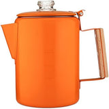 COLETTI Bozeman Camping Coffee Pot — Camping Coffee Makers, Coffee Percolator – America's Sleekest Percolator – NO Aluminum or Plastic (Orange)
