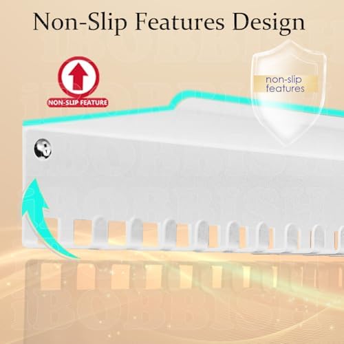 Metal Medal Hanger Display,Non-Slip Trophy Shelf with 20 Hooks,Wall Mount,Heavy Duty,Non-Bent,Holds 22-33lbs,for Gymnastics,Race,Soccer,Swim