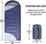 tuphen- Sleeping Bags for Adults Kids Boys Girls Backpacking Hiking Camping Microfiber Liner, Cold Warm Weather 4 Seasons Indoor Outdoor Use, Lightweight & Waterproof
