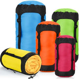 5 Pcs Compression Sacks for Backpacking 5L/10L/15L/20L/35L Camping Sleeping Bag Stuff Sack Water Resistant Sleeping Bag Storage Sack for Space Saving Hiking Gear