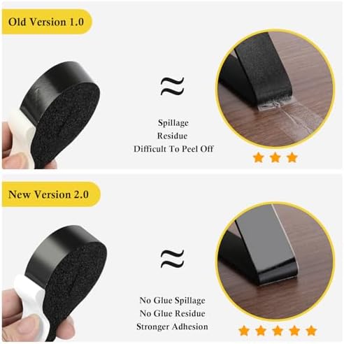 fowong Air Conditioner Window Seal 1 Inch X 1 Inch, Thick AC Weather Stripping High Resilience Foam Sealing Tape Adhesive AC Window Seal Kit 6.5ft Long (6.5ft x 4 Rolls, Black)