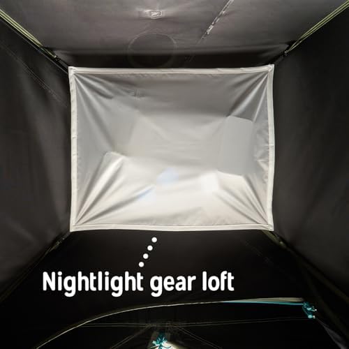 Kelty Daydreamer 4P + 6P Camping Tent, Blackout Fabric, Interior Light Diffusing Gear Loft, Standing Height, PFAS Free