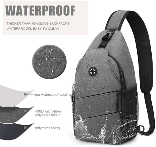 Crossbody Bags for Women Men Trendy Sling Bag Bakpack Casual Chest Bag with Convertible Shoulder Strap