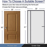 Upgraded Magnetic Screen Door Thicker 255g/㎡ Reinforced Mesh,Reversible Left Right Side Opening,Fit Door Size 36 x 80 Inch,Retractable Door Screen Magnetic Closure,Door Curtain for Single Front Door