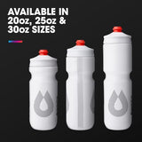 HydraPak Breakaway Surge Lightweight Bike Water Bottle 2-Pack (20oz, 25oz, 30oz) - High Flow, Cycling & Sports Squeeze Bottle