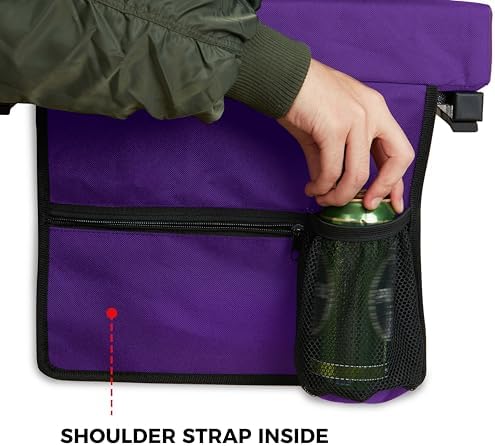 SPORT BEATS Stadium Seats with Back Support Bleacher Chairs with Back and Cushion Thick Padded Bleacher Seats Includes Shoulder Strap