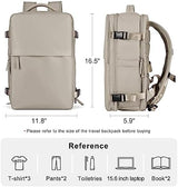coofay Laptop Travel Backpack For Women Men Airline Approved Carry On Bags For Airplanes Underseat Luggage Backpack For Traveling On Airplane Personal Item Travel Bag For Airlines Light Brown