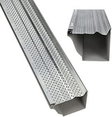 A-M Gutter Guard - Heavy Duty Lifetime Quality Aluminum Leaf & Debris Protection for 5-inch and 6-inch (6 Inch-100 Feet, Mill Finish) - Made in The USA
