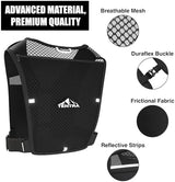 Running Phone Holder Vest with 500ml/17oz Running Water Bottle | Waterproof Phone Pouch Reflective Vest | 8 Pockets, Lightweight Hydration | Accessories for Men & Women