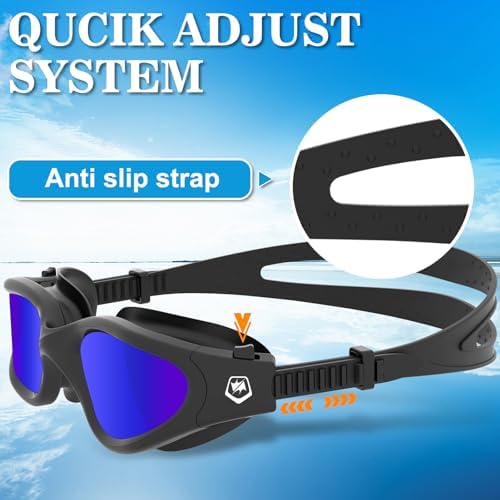 WIN.MAX Polarized Swimming Goggles Swim Pool Goggles Anti Fog Anti UV No Leakage Clear Vision for Men Women Adults Teenagers