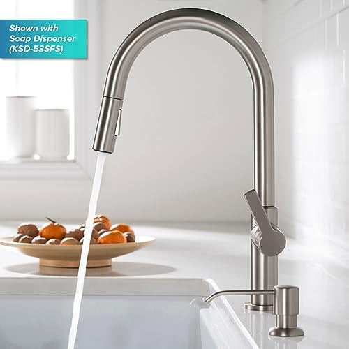 KRAUS Oletto Single Handle Pull Down Kitchen Faucet in Spot Free Stainless Steel, KPF-2820SFS