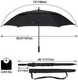 G4Free 47/54/62/68 Inch Automatic Open Golf Umbrella Oversize Extra Large Double Canopy Vented Windproof Waterproof Stick Umbrellas