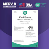 BNX TruFilter 12x12x1 Air Filter MERV 8 (6-Pack) - MADE IN USA – Dust & Pet Defense Pleated Air Conditioner HVAC AC Furnace Filters for Dust, Pet, Mold, Pollen MPR 600 – 700 & FPR 5