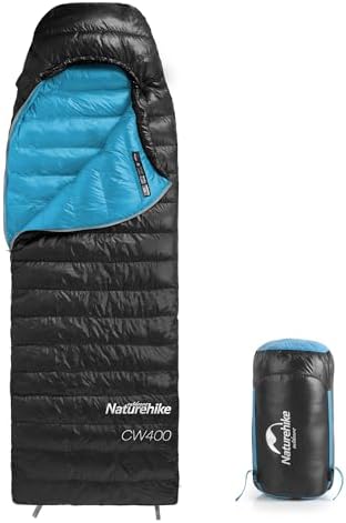Naturehike Ultralight Down Sleeping Bag, 650FP, 3-4 Season, Adults, 32-42, Waterproof, Compact, Camping, Hiking