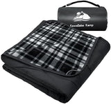 Outdoor Waterproof Blanket, Foldable Fleece Stadium Blanket for Outdoor Sports Event, Camping, Concerts, Car, Pet, Picnics - Windproof, Wearable, Machine Washable 80" x 58"