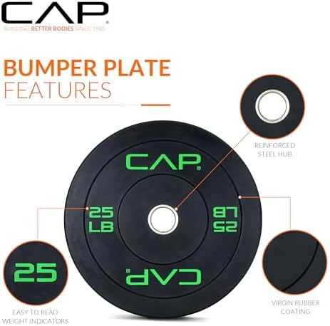 CAP Barbell Rubber Olympic Bumper Plate | Multiple Options/Colors