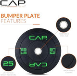 CAP Barbell Rubber Olympic Bumper Plate | Multiple Options/Colors