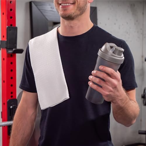 S&T INC. Microfiber Gym Towels, Yoga Towel for Home and Gym Bag, 16 Inch x 27 Inch, 6 Pack