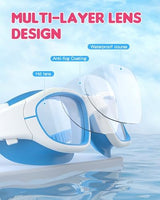 Kids Swim Goggles,Swimming Goggles for Kids 6-14, Anti-Fog UV Protection Pool Glasses for Boys Girls