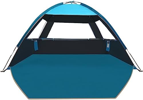 COMMOUDS Beach Tent Sun Shade for 3/4-5/6-7/8-10 Person, UPF 50+ Beach Sun Shelter Canopy Tent, Lightweight, Easy Set Up and Carry