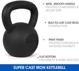 Yes4All 5-80 lbs Cast Iron Kettlebell for Dumbbell Weights Exercises, Gym, Full Body Home Workout Equipment, Push up, Grip and Strength Training