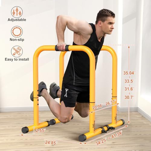 RELIFE REBUILD YOUR LIFE Dip Station Functional Heavy Duty Dip Stands Fitness Workout Dip bar Station Stabilizer Parallette Push Up Stand