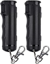 SABRE Pepper Spray with Fast Flip Top, Maximum Police Strength OC Spray, Key Ring for Easy Carry and Fast Access, Finger Grip for More Accurate and Faster Aim, 0.54 fl oz, Secure and Easy to Use