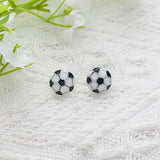 SmileBelle Sterling Silver Sports Earrings, Hypoallergenic Volleyball Earrings, Soccer, Basketball Jewelry Baseball Golf Stud for Women Mom as Sports Fan Senior Night Gift Teen Stuff Accessories