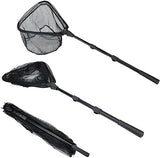 RESTCLOUD Fishing Landing Net with Telescoping Pole Handle, Fishing net Freshwater for Kids Men Women, Extend to 40-63 Inches