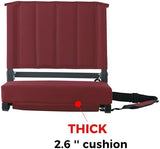 SPORT BEATS Stadium Seats with Back Support Bleacher Chairs with Back and Cushion Thick Padded Bleacher Seats Includes Shoulder Strap