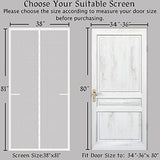 Upgraded Magnetic Screen Door Thicker 250g/m² Reinforced Mesh,36 Longer Magnets,Door Screen Magnetic Closure for Single Door,Heavy Duty Door Net Screen with Magnet,Fit Doors to 36 x 80 Inch,White