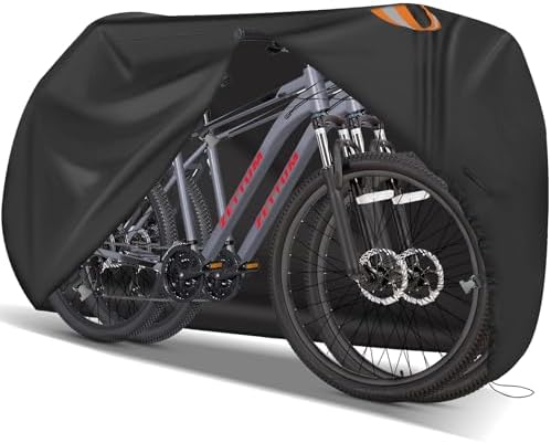Bike Cover for 2 Bikes - Outdoor Bike Covers for Stationary 2 Bikes Heavy Duty & Waterproof, 600D Bicycle Covers for 2 eBike, Mountain Bike, Road Bike, Hybrid Bike, Beach Cruiser Bike Storage