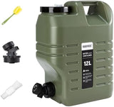 3.2 Gallon Camping Water Jug with Spout, GIGYES No Leakage Food Grade Camping Water Tank with Spigot for Picnic, BBQ Supplies