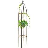 100% Metal Garden Obelisk Trellis Heavy Duty 6.3 ft Tall for Climbing Vines