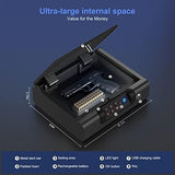 Gun Safe,Biometric Gun Safe for Pistols 3-Ways unlock Fingerprint Digital PIN Key Unlock with Sound, Lock box for Cloakroom living room Bedroom Nightstand and Car BILLCONCH