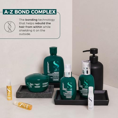 Alfaparf Milano Semi di Lino Reconstruction Reparative Mask - Color Safe Deep Conditioning Hair Mask - Damaged Hair Repair - For Medium to Thick Hair - Vegan Formula (17.2 oz)