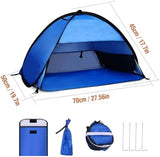 Beach Sun Shelters, Instant Sun Shade Canopy Head PopUp Canopy Automatic Shade Tent for Camping, Portable Windproof Waterproof with Mobile Phone Stand with Tent Nails, with Breathable Mesh, 70cm