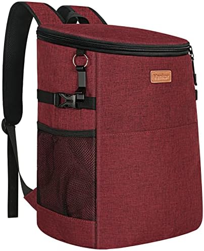 Camping Cooler Backpack 30 Cans, Soft Backpack Coolers Insulated Leak Proof Travel Cooler Bag Waterproof Lunch Picnic Beach Work Trip Thermal Bag Drink Beverage Beer Bag Cooler