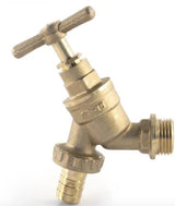 Taps2Traps® Professional Outside Garden Tap Kit Complete Meets Water Regulations GT1 DIY Outdoor Tap Kit Includes 350mm Through Wall Flange Isolation Valve for Winter Drain Down