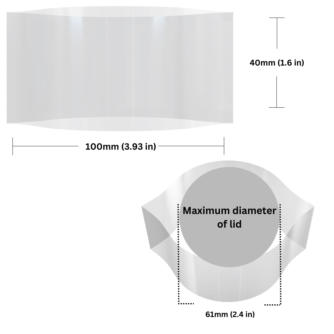 Supplement and Supply 100 x 40 mm Clear Perforated Shrink Band for Cosmetic Jars, Plastic Jars, Spice Jars and More. [Compatible Diameter: 2.4"] - Bundle of 1,000