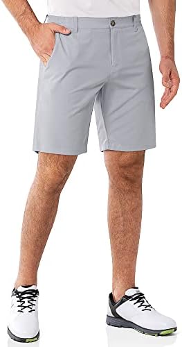 33,000ft Men's Golf Shorts 9" Dry Fit Stretch Golf Short UPF 50+ Lightweight Flat Front Golf Shorts with Pockets