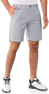 33,000ft Men's Golf Shorts 9" Dry Fit Stretch Golf Short UPF 50+ Lightweight Flat Front Golf Shorts with Pockets